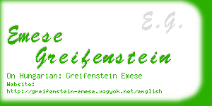 emese greifenstein business card